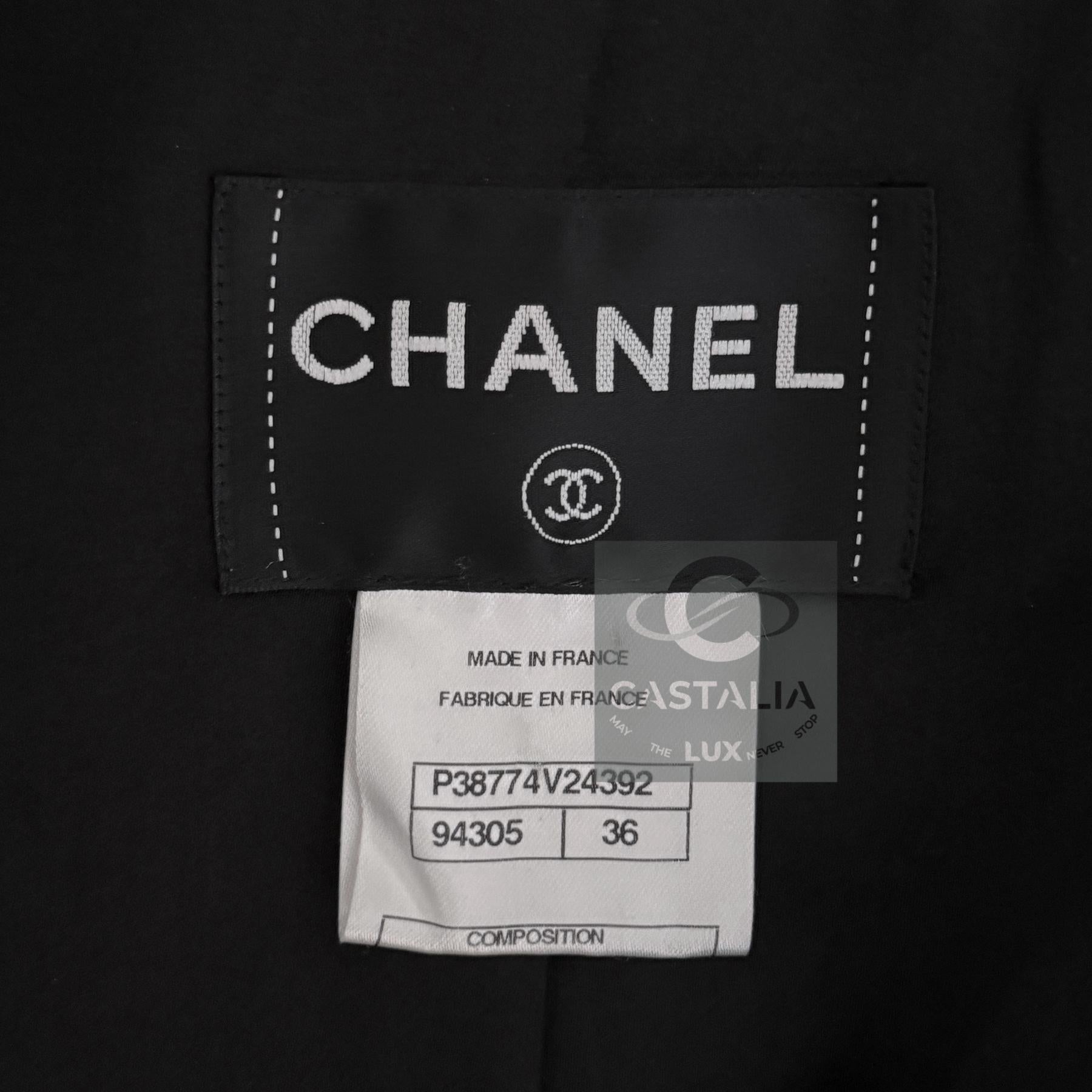 Chanel 9K$ neue CC Gripoix Knöpfe Artefakt Tweed Jacke 36 FR im Angebot 15