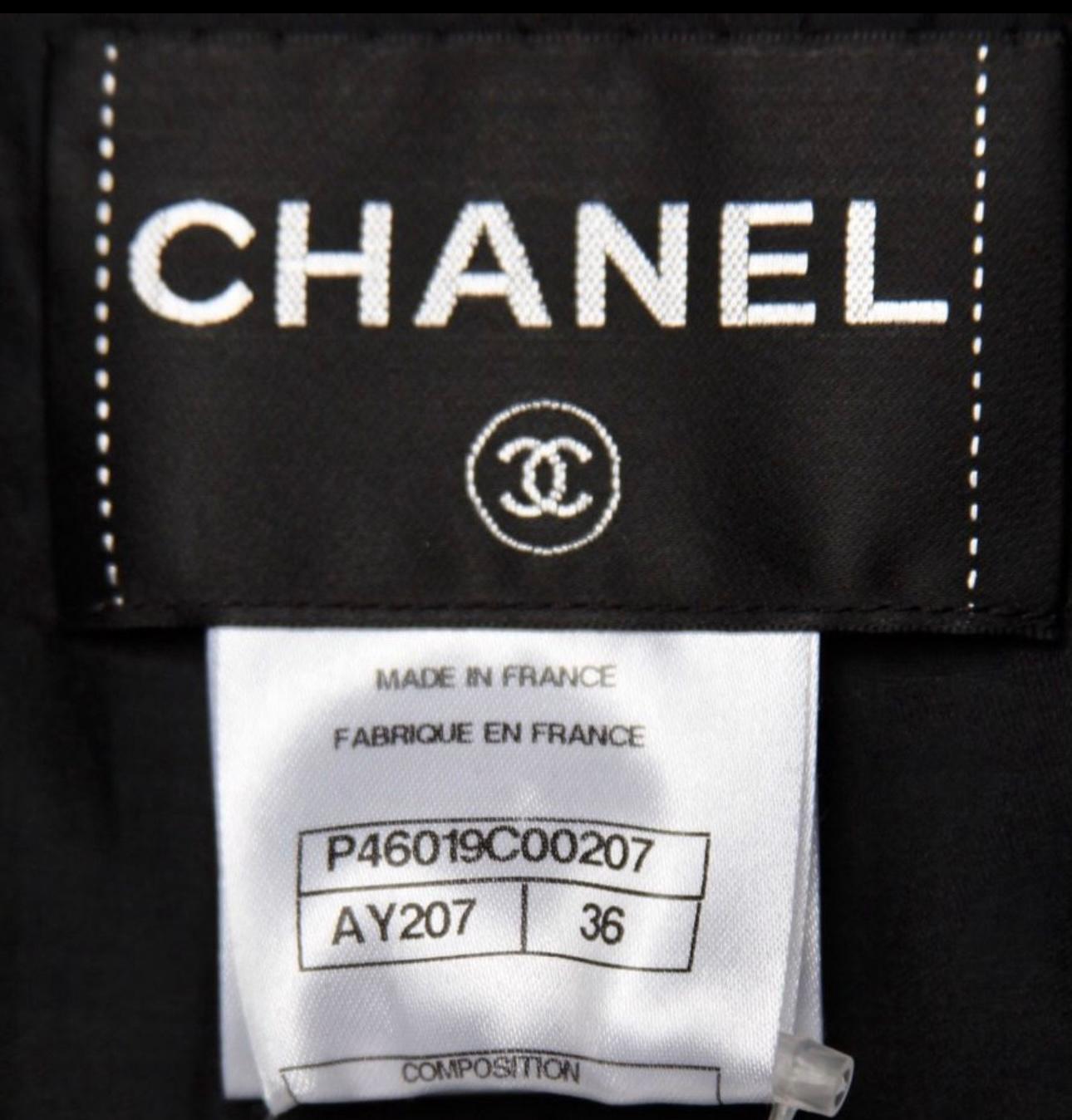 Chanel 9K$ New CC Pearl Buttons Black Leather Crop Jacket 6