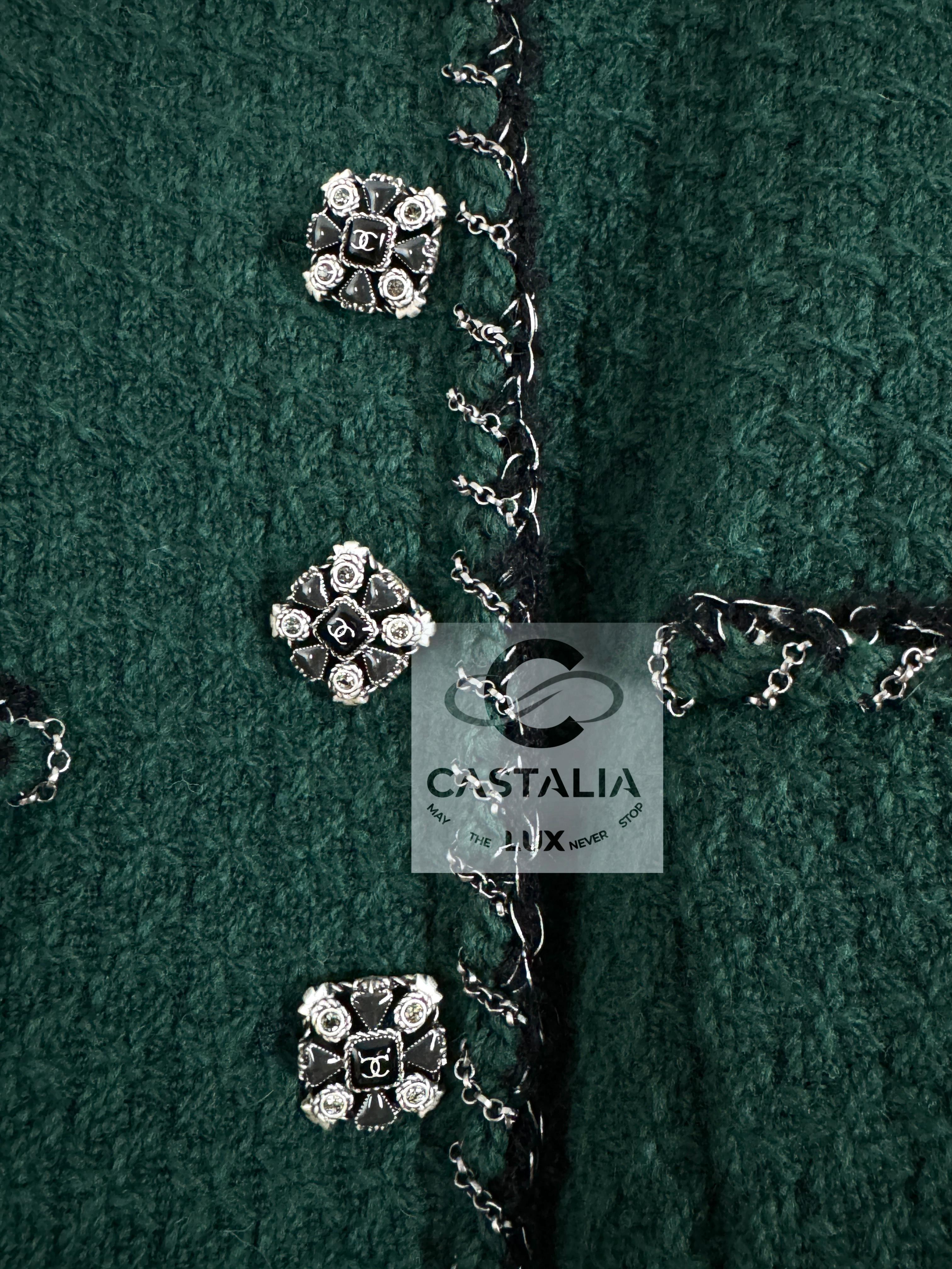 Chanel 9K$ New Chain Trim Jacket with Jewel Buttons 4