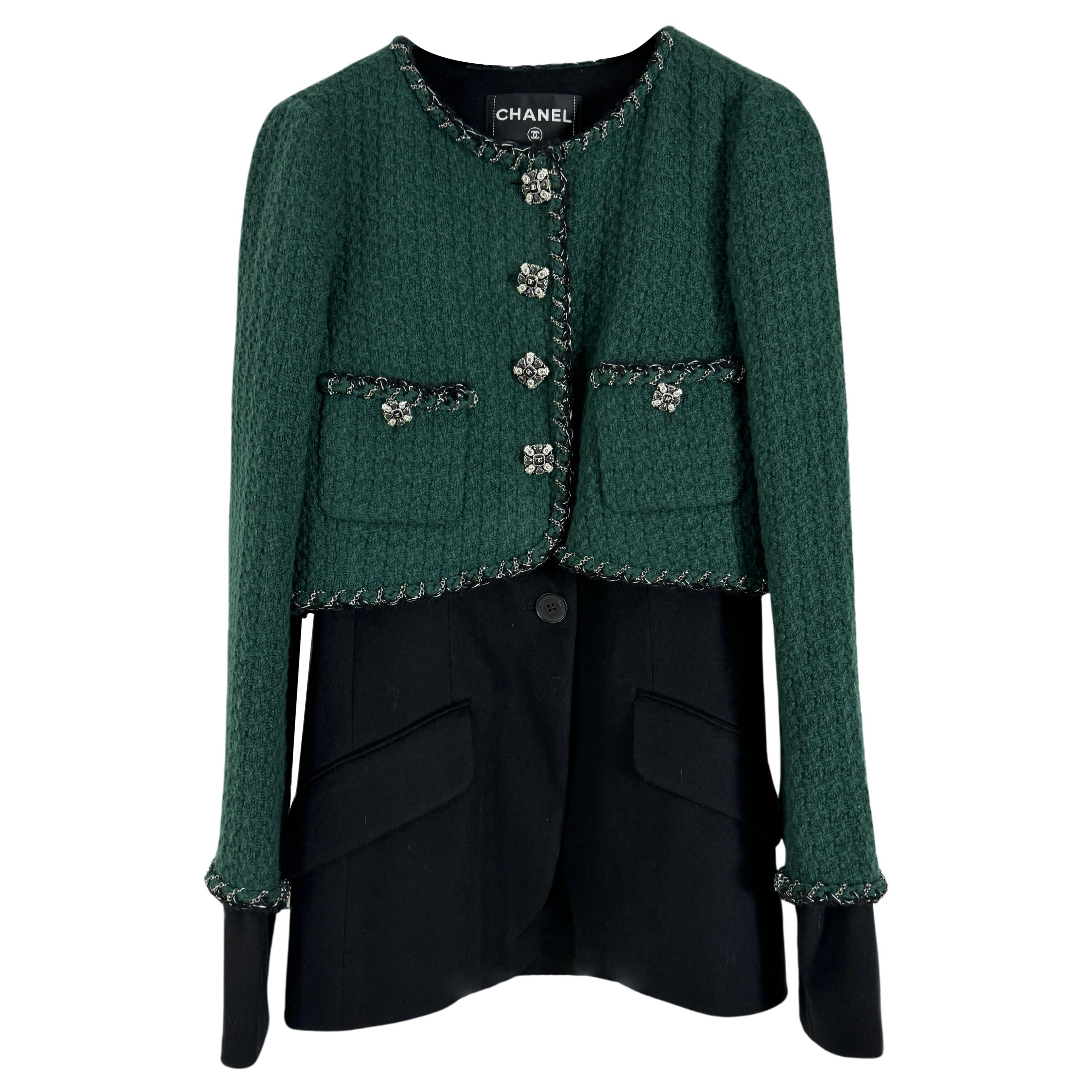 Chanel 9K$ New Chain Trim Jacket with Jewel Buttons