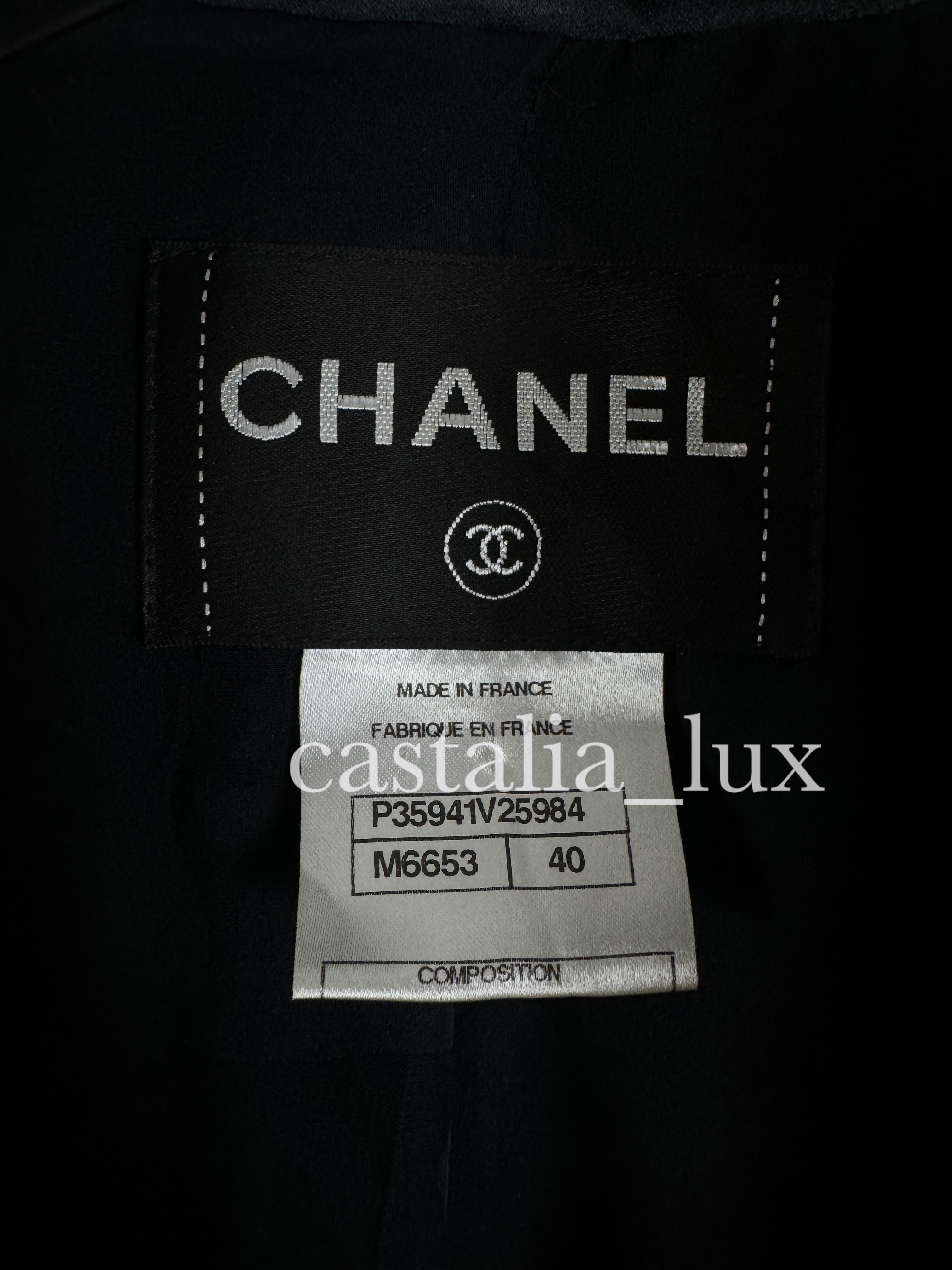 Chanel 9K$ New Extremely Rare Black Tweed Jacket 12