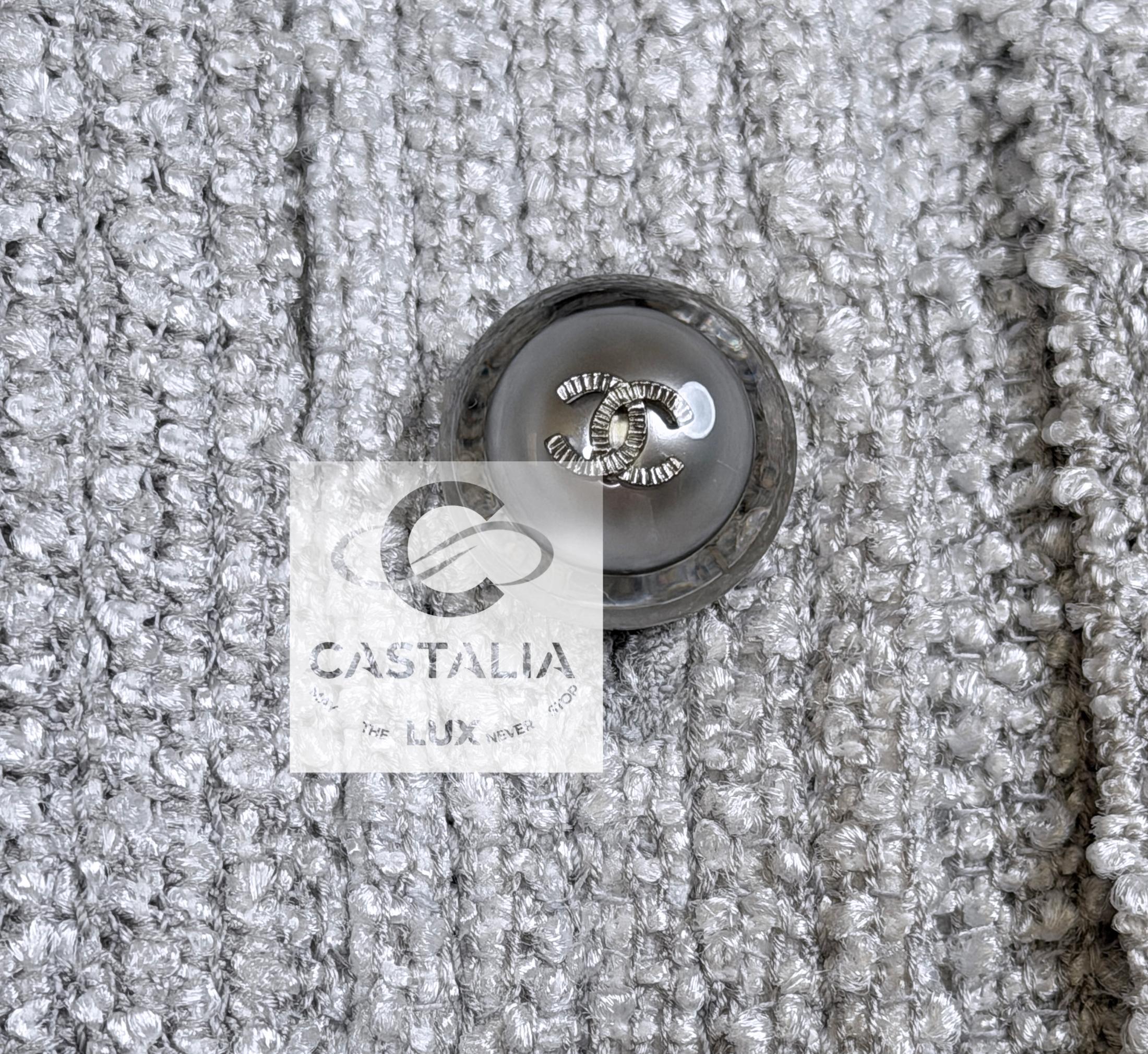 CHANEL 9K$ New Interstellar Schimmer Tweed Jacke 42 FR im Angebot 5