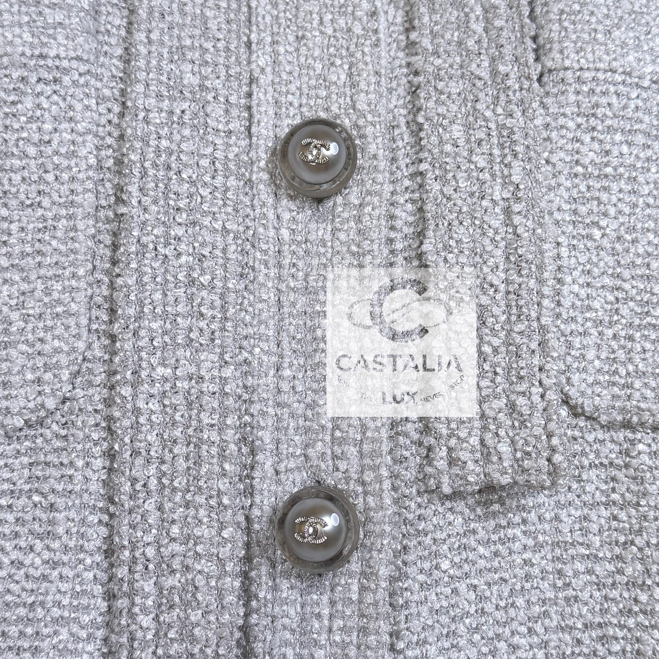 CHANEL 9K$ New Interstellar Schimmer Tweed Jacke 42 FR im Angebot 11