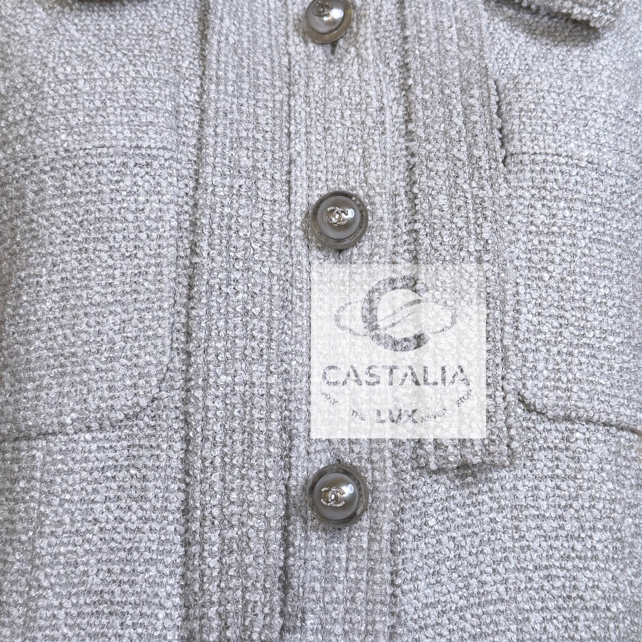 CHANEL 9K$ New Interstellar Schimmer Tweed Jacke 42 FR im Angebot 4