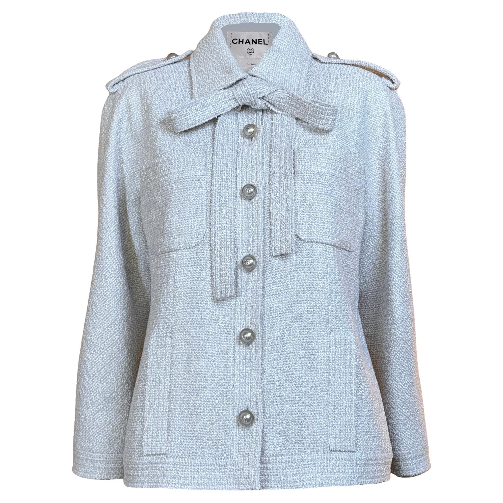 CHANEL 9K$ New Interstellar Schimmer Tweed Jacke 42 FR im Angebot