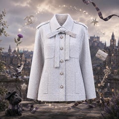CHANEL 9K$ New Interstellar Shimmer Tweed Jacket 42 FR