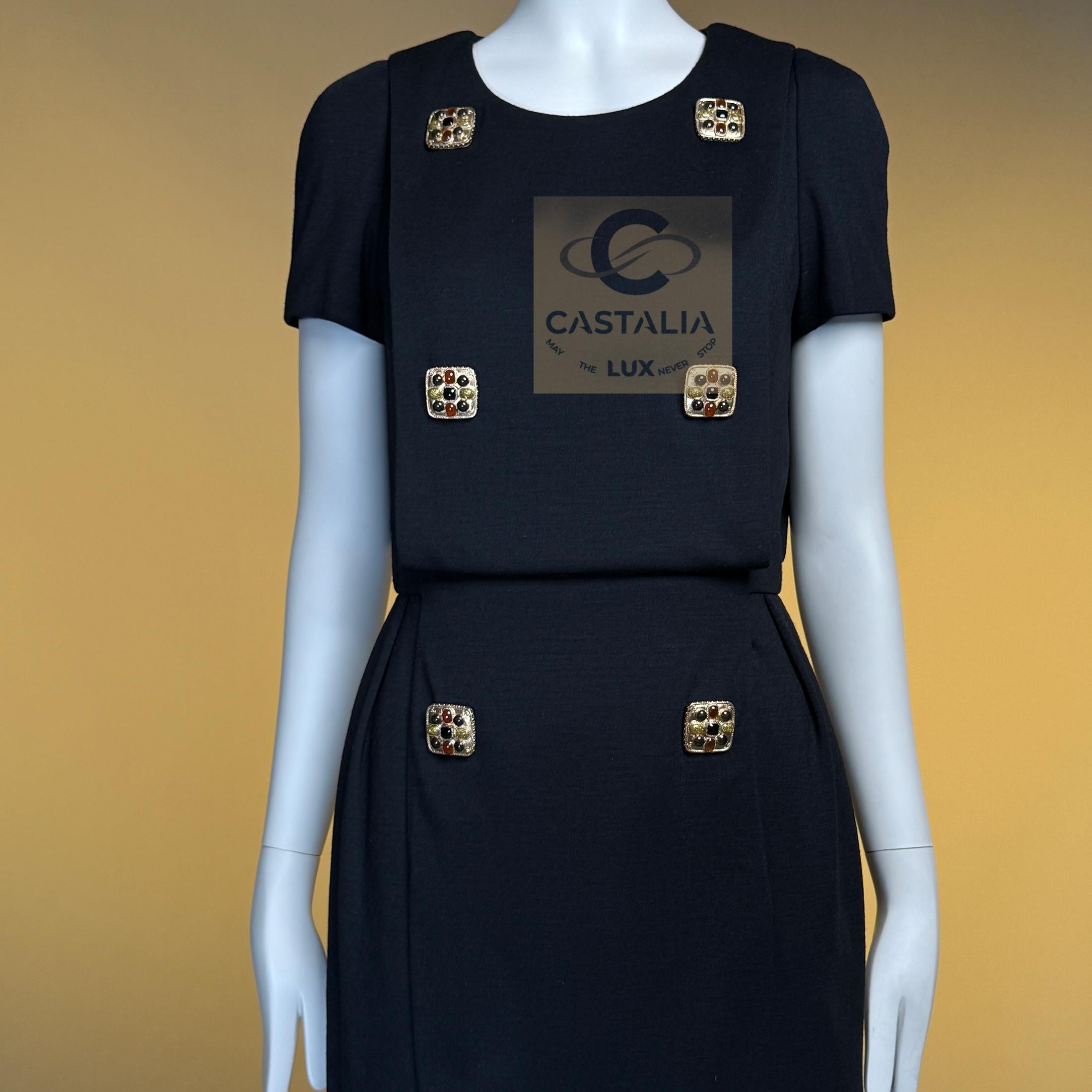 Chanel 9K$ New Paris / Byzance Relic Abito nero 36 FR in vendita 9