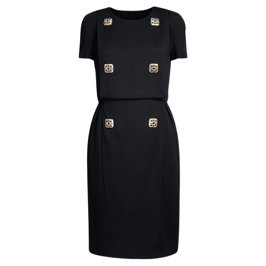 CHANEL 9K$ New Paris / Byzance Relic Black Dress 36 FR