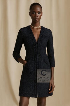 Chanel 9K$ Nuova Parigi &New Dubai Giacca nera in tweed Lesage 38 FR