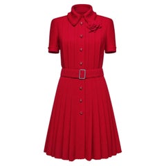 Chanel 9K$ Nuovo Parigi / Monte-Carlo Iconic Burgundy Tweed Dress 40 FR