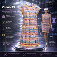 CHANEL 9K$ New Robot Collection Lesage Tweed Dress 36 FR