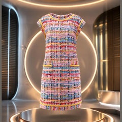CHANEL 9K$ New Robot Collection Lesage Tweed Dress 36 FR