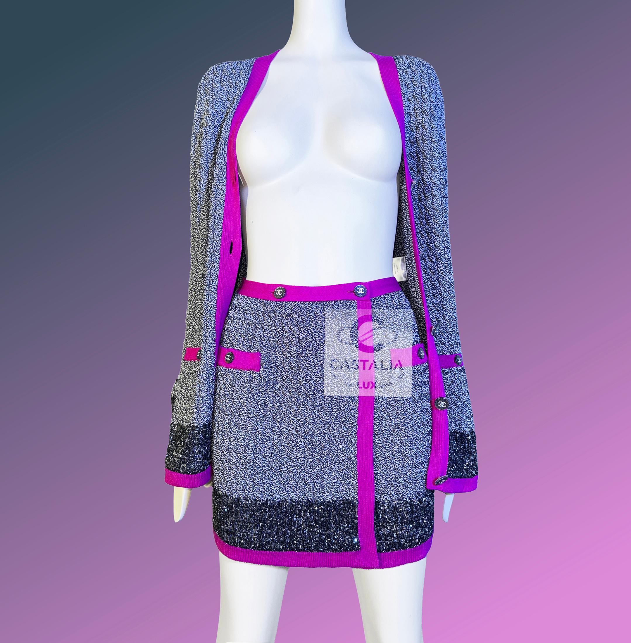 Chanel 10K$ New Sequin Embellished Ensemble 34 FR en vente 9