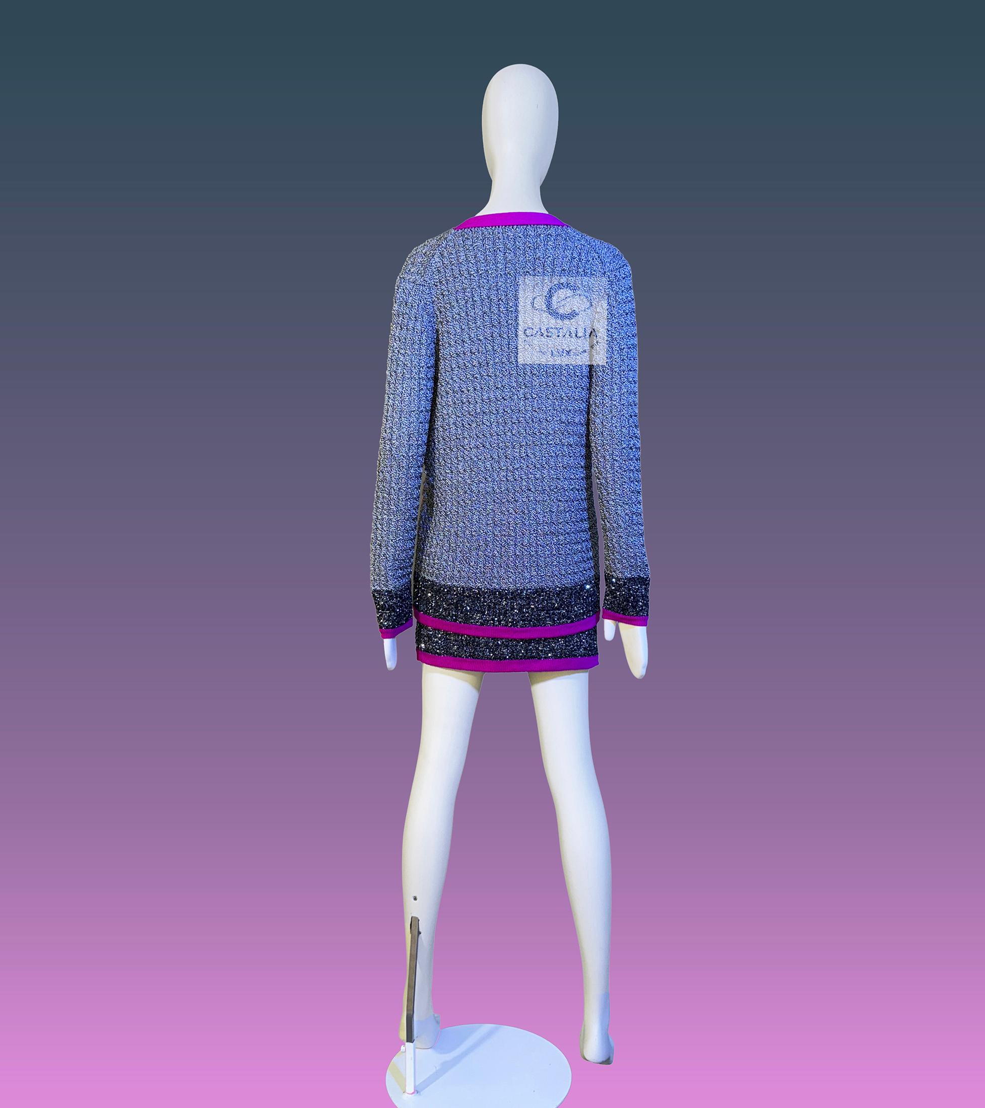 Chanel 10K$ New Sequin Embellished Ensemble 34 FR en vente 11