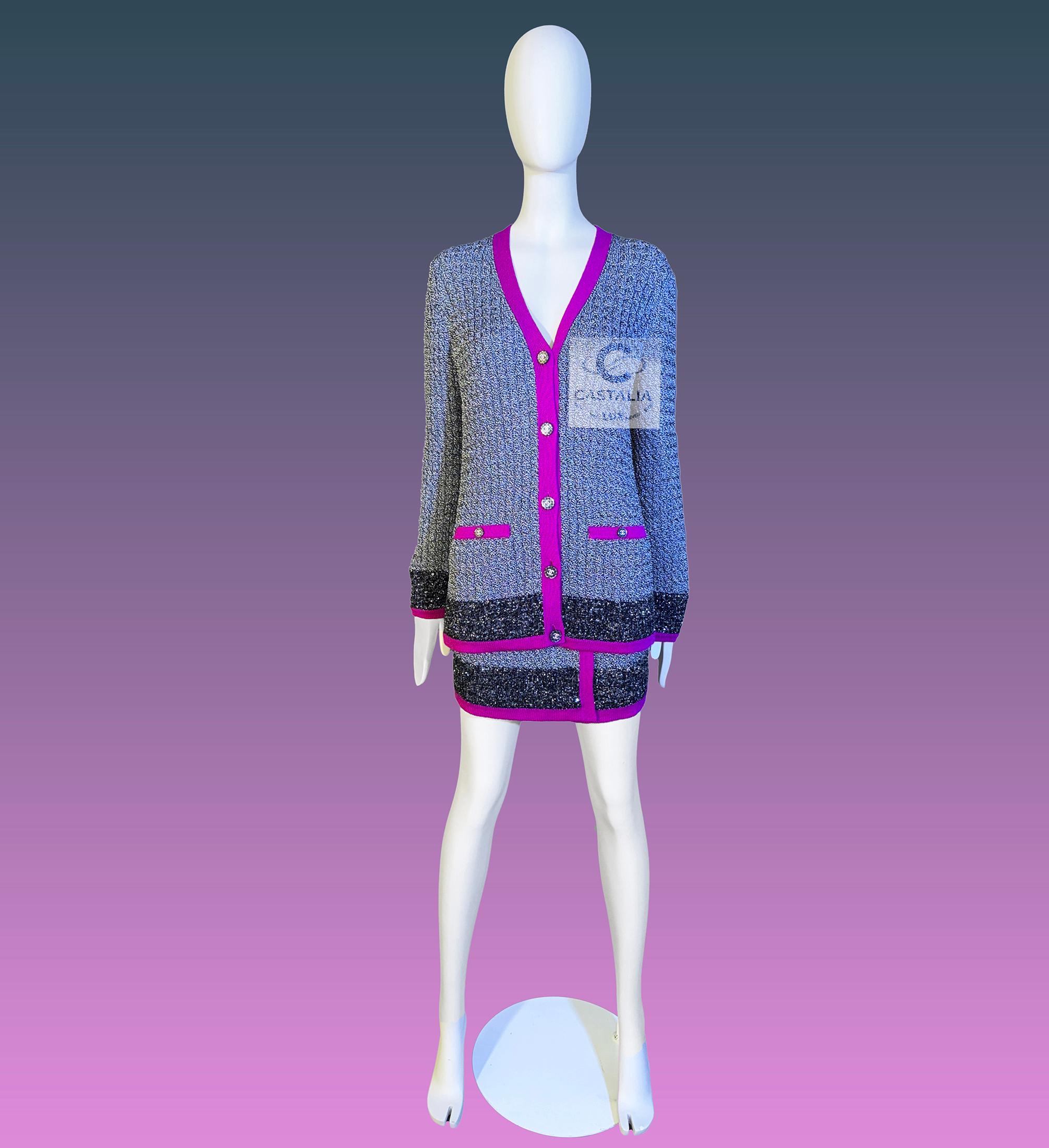 Chanel 10K$ New Sequin Embellished Ensemble 34 FR en vente 2