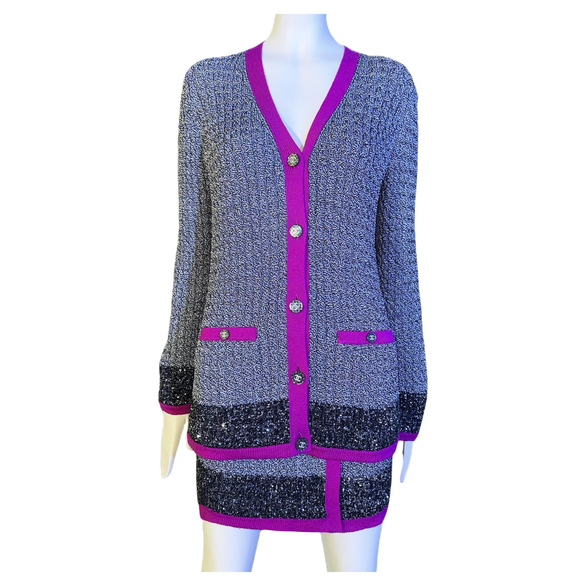 Chanel 9K$ New Sequin Embellished Ensemble 34 FR