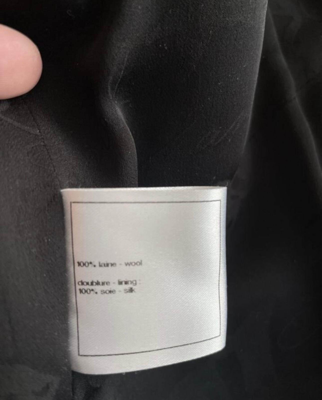 Chanel 9K$ New Supermarket Collection Black Tweed Coat 44 FR 11