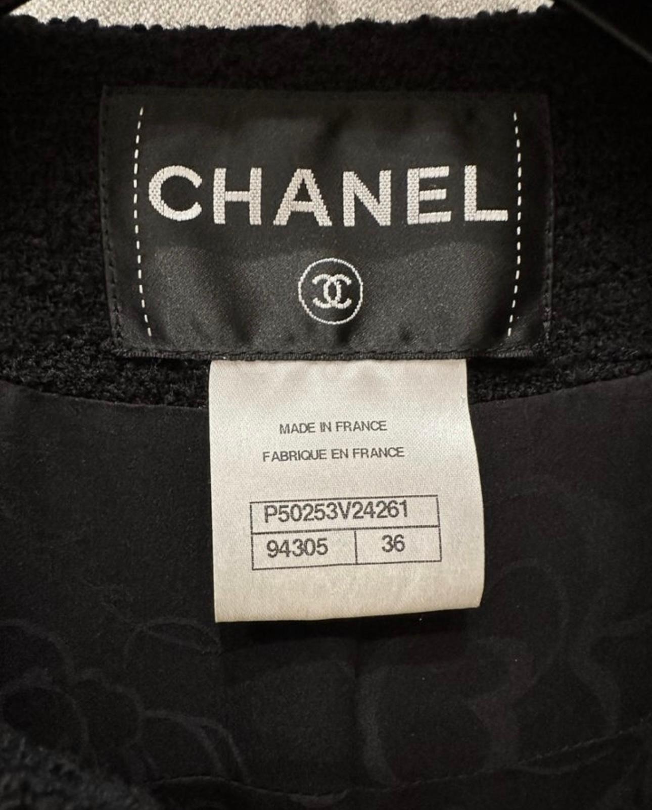 Chanel 9K$ New Supermarket Collection Black Tweed Jacket For Sale 7