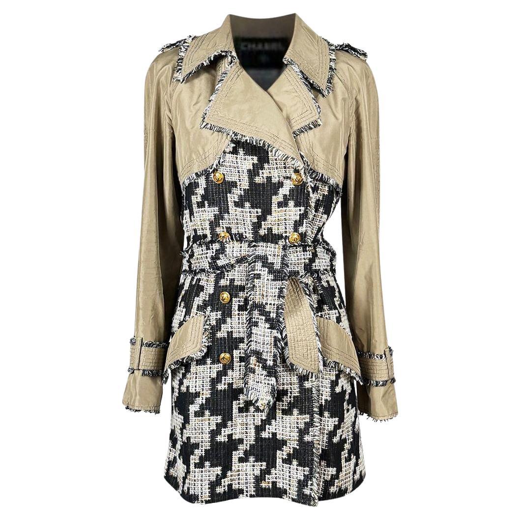 CHANEL 9K$ Rarest Vogue Cover Tweed Trench Coat 36 FR