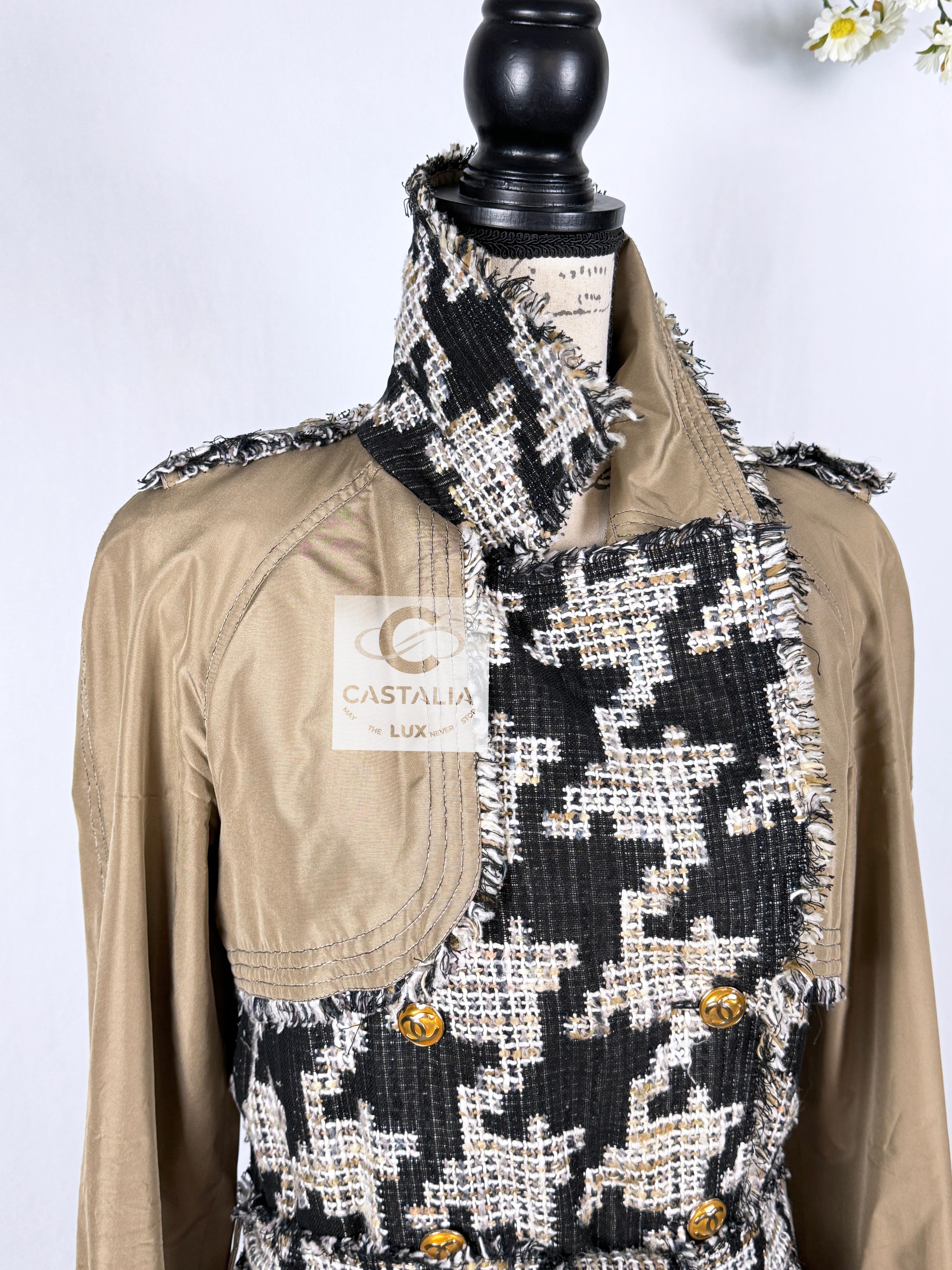 Chanel 9K$ Rarest Vogue Cover Tweed Trench Coat 6