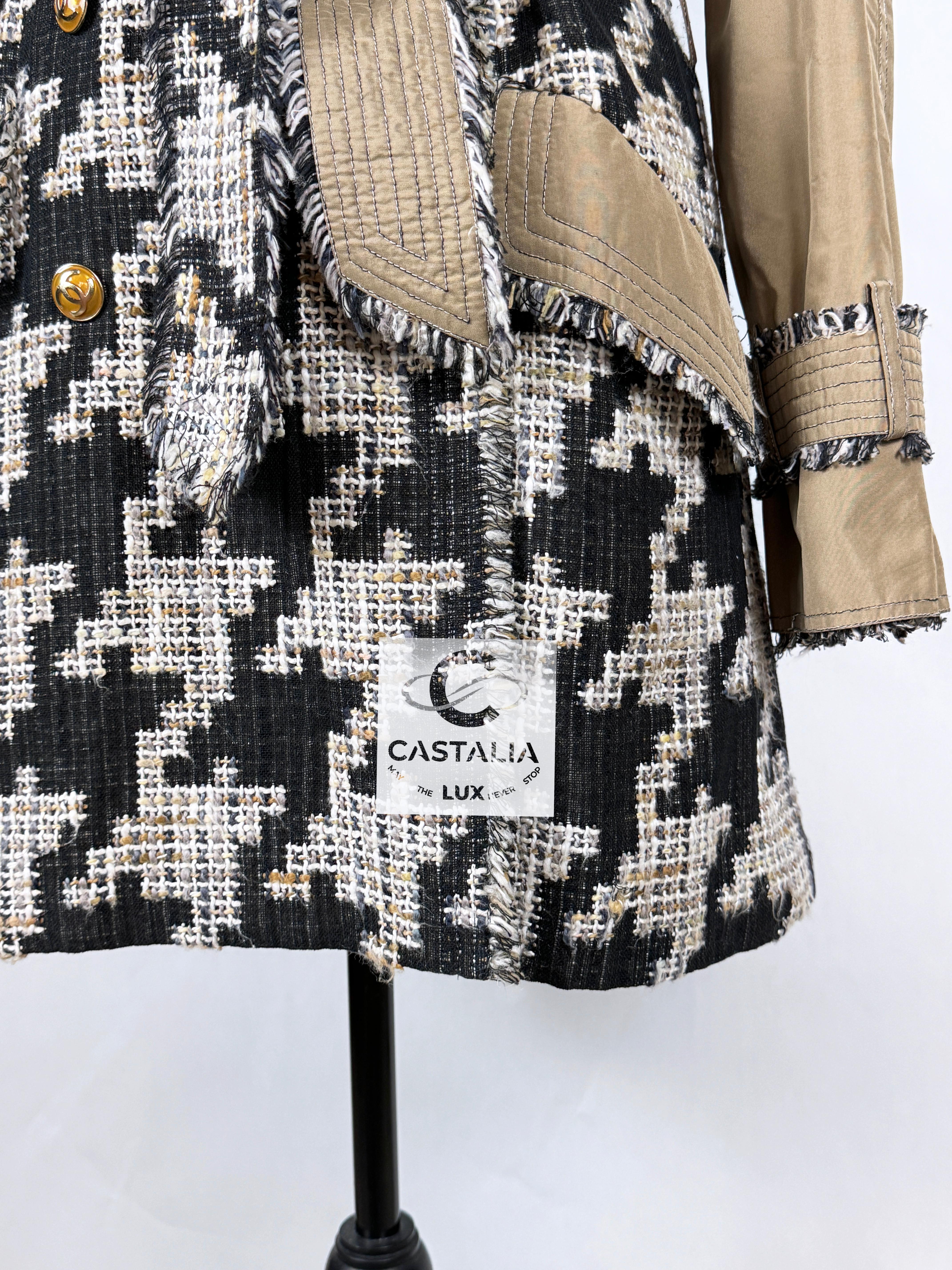 Chanel 9K$ Rarest Vogue Cover Tweed Trench Coat 7