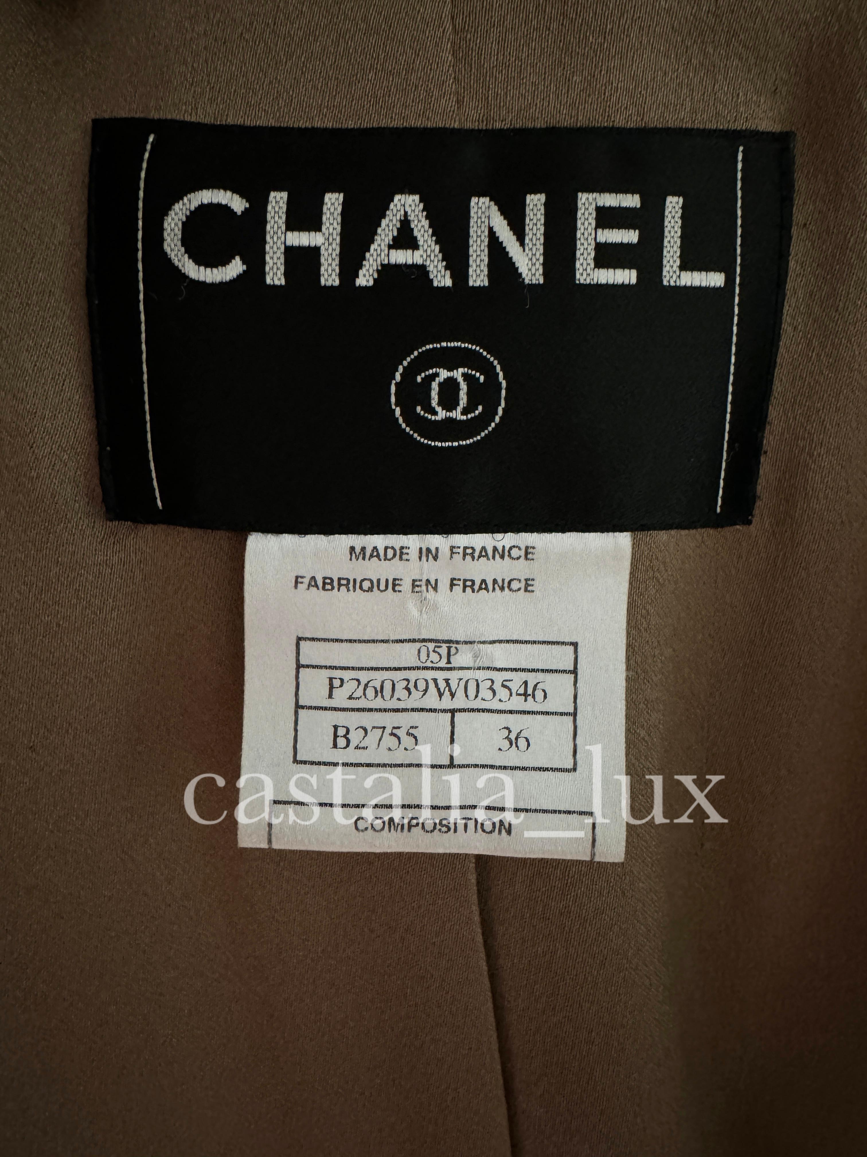 Chanel 9K$ Rarest Vogue Cover Tweed Trench Coat For Sale 12
