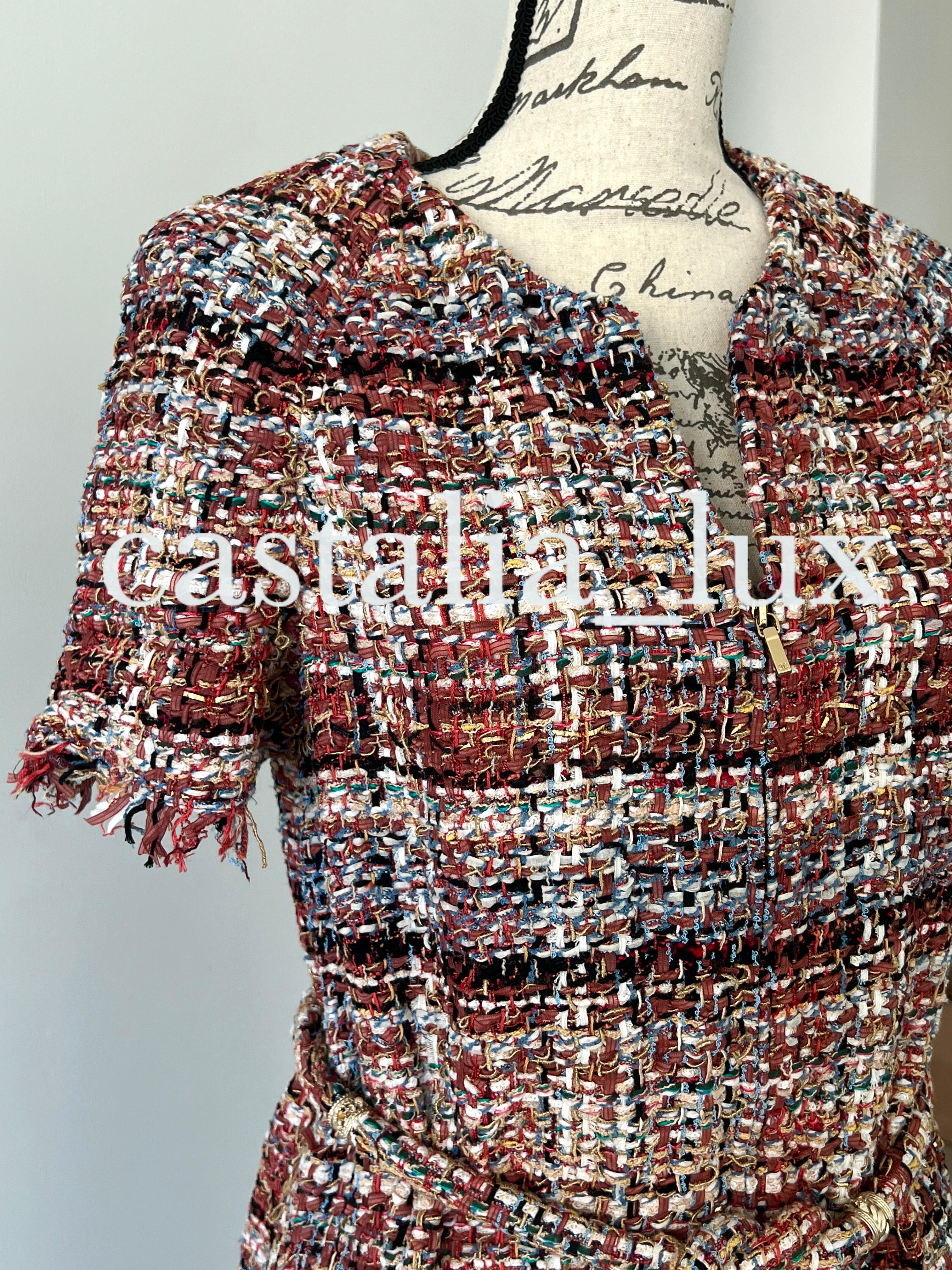 Chanel 9K$ Ribbon Tweed Runway Dress For Sale 6