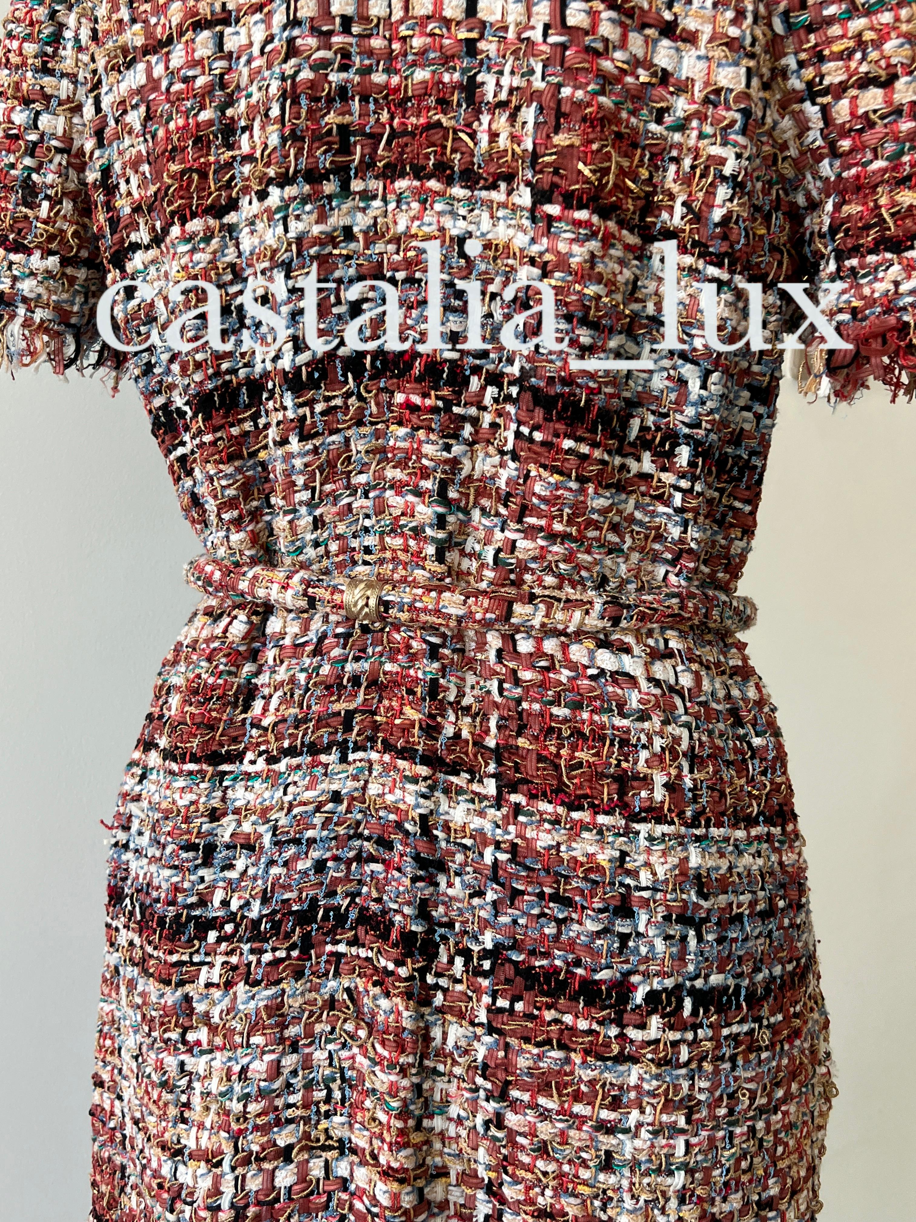 Chanel 9K$ Ribbon Tweed Runway Dress For Sale 9