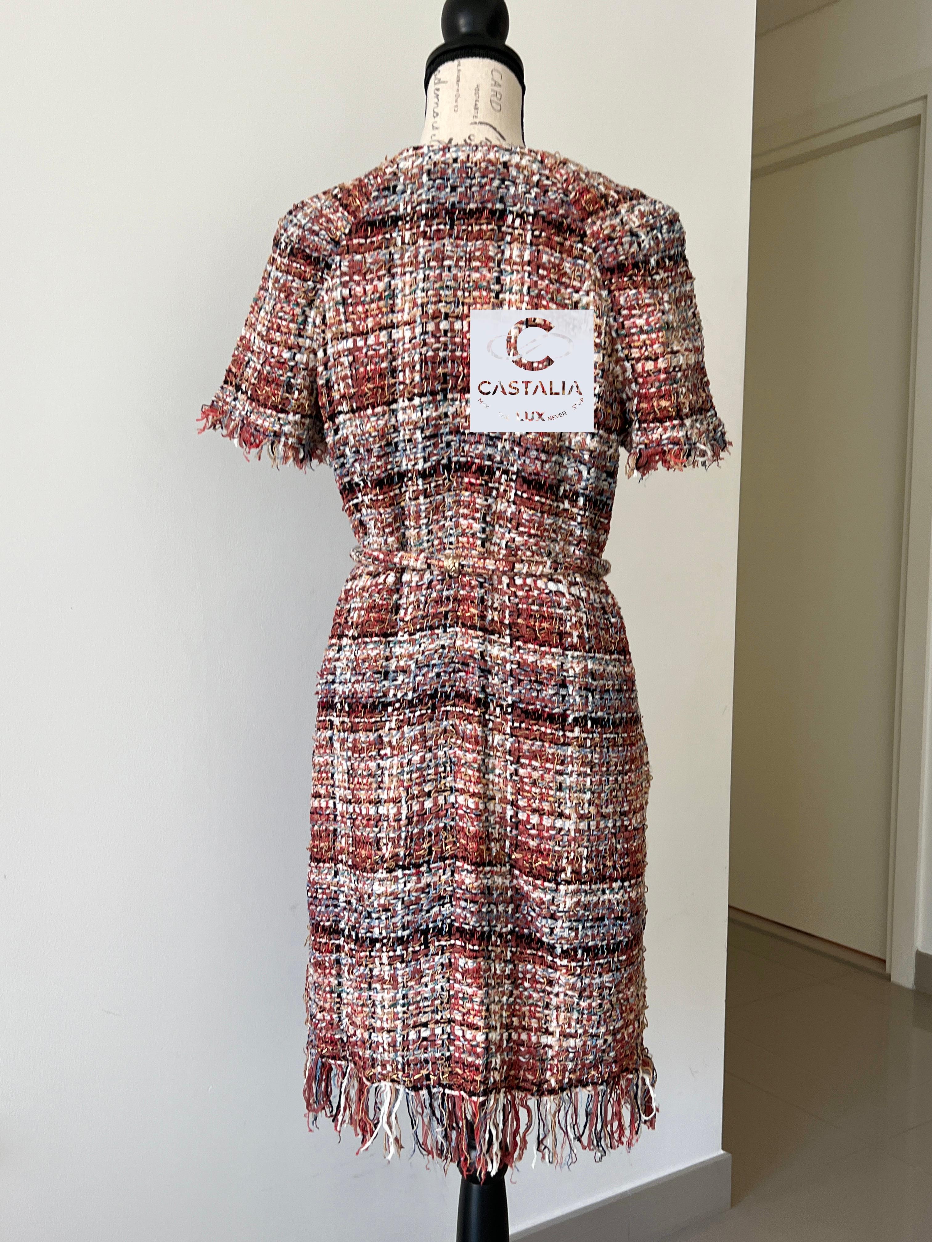 Chanel 9K$ Ribbon Tweed Runway Dress 10