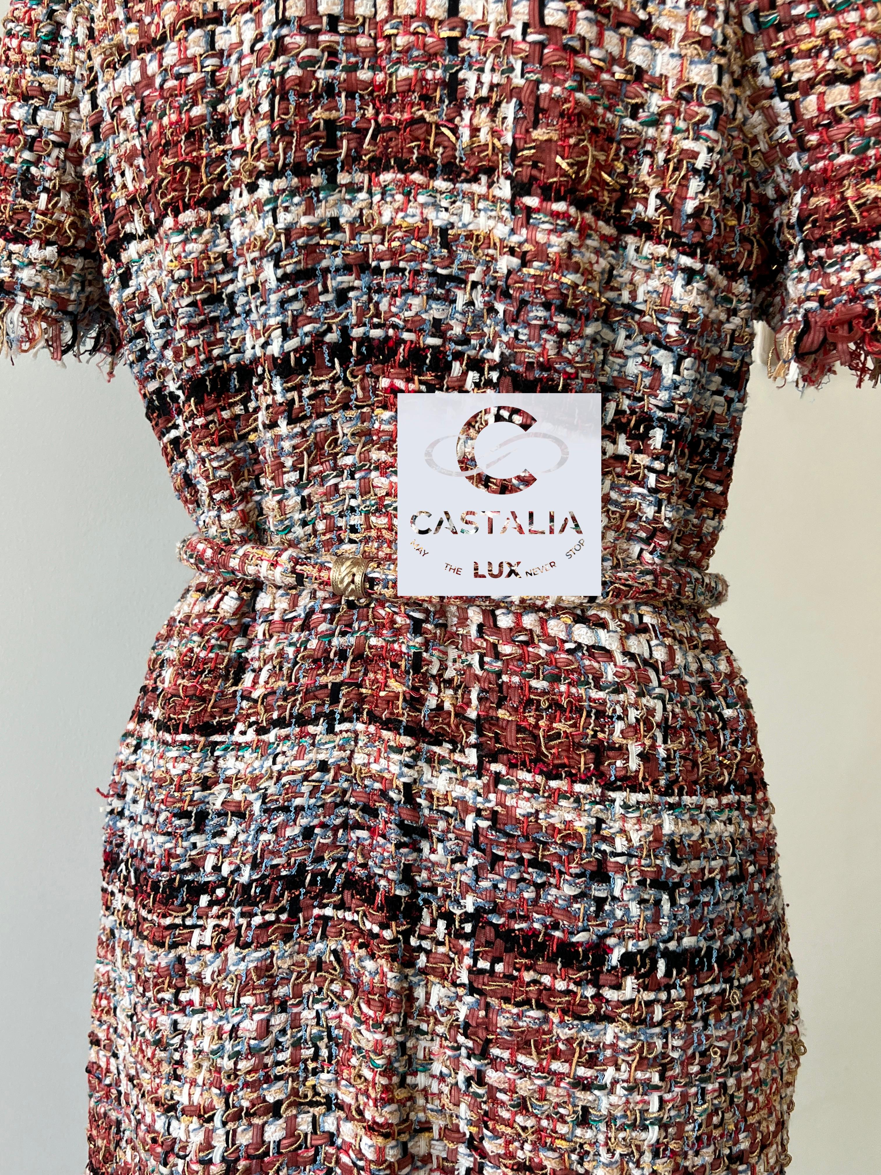 Chanel 9K$ Ribbon Tweed Runway Dress 11
