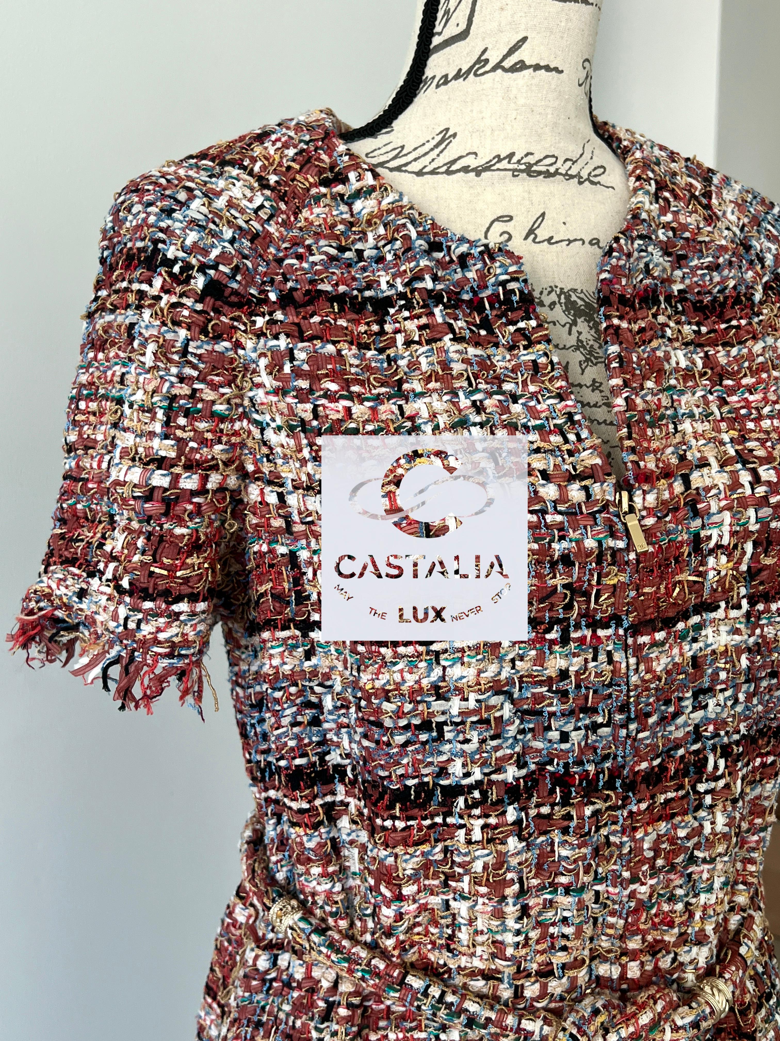Chanel 9K$ Ribbon Tweed Runway Dress 3