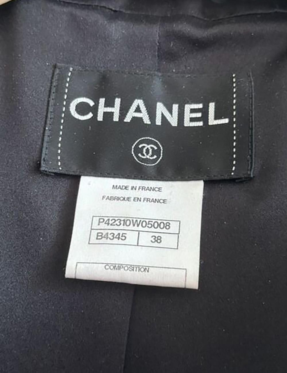 CHANEL 9K$ Laufsteg Marmor Tweed Parka Mantel 38 FR im Angebot 12