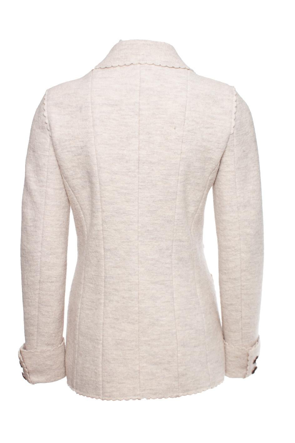 Chanel 9K$ Runway Paris / Dallas Beige Tweed Jacket For Sale 14