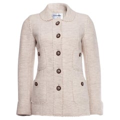 Chanel 9K$ Runway Paris / Dallas Beige Tweed Jacket