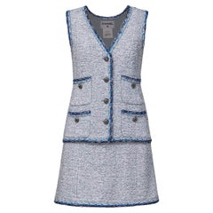 CHANEL 9K$ Spring 2014 Runway Iconic Tweed Dress 40 FR