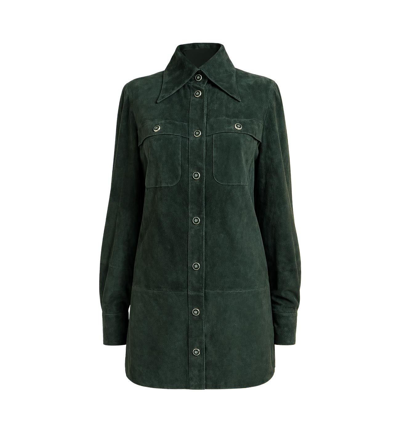 CHANEL 9K$ Vogue Cover New Khaki Suede Jacket 36 FR For Sale