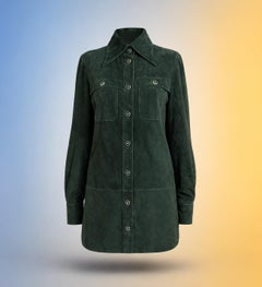 CHANEL 9K$ Vogue Abdeckung neue Khaki Wildleder Jacke 36 FR