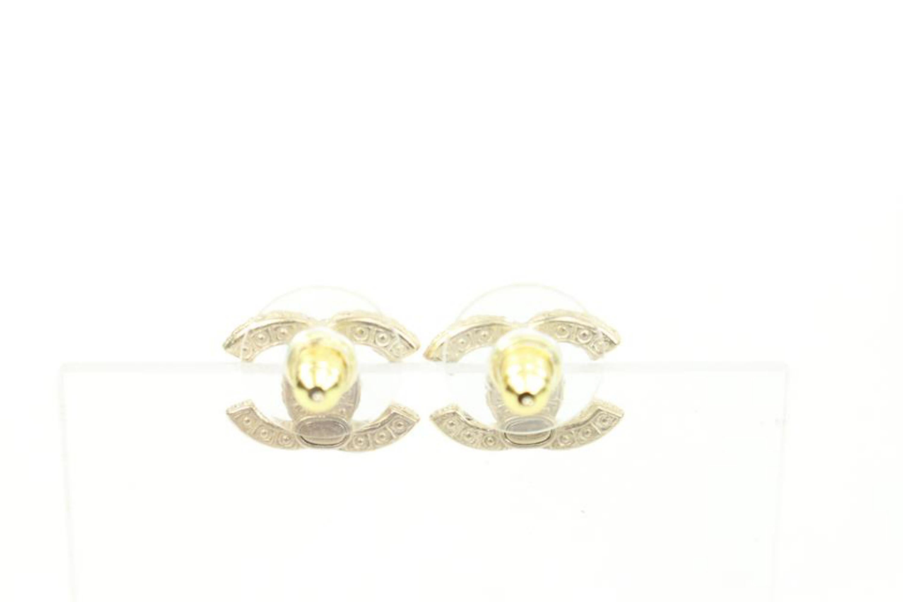 Chanel A 22V Pearl x Gold CC Logo Pierce Earrings 96ck329s 3