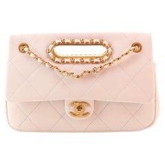 Chanel A Real Catch Flap Bag Quilted Lambskin Medium