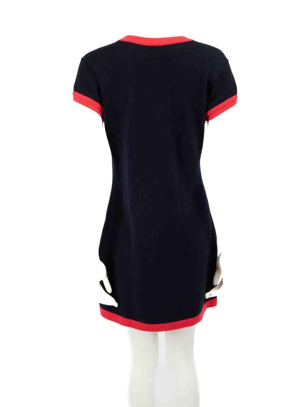 Chanel A/W 2007 Navy Cashmere Knit Mini Dress Size XL In Excellent Condition In London, GB