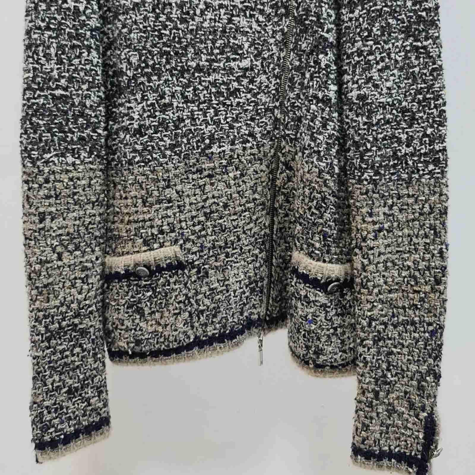 Women's CHANEL A/W 2011 A-Symmetrical Front Side Zip Knitwear Cardigan Jacket For Sale