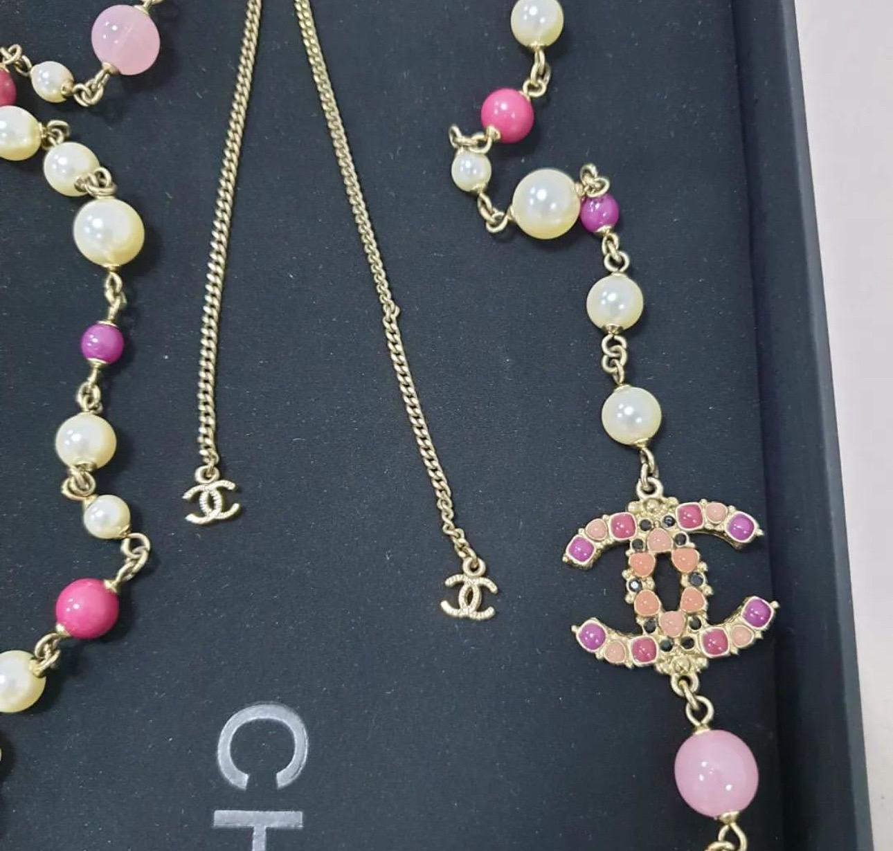 Women's or Men's CHANEL A12P Pink Long Necklace