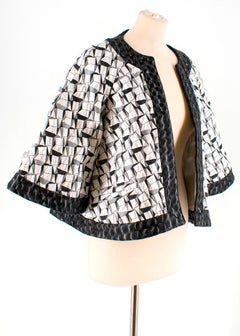 Chanel abstract-jacquard jacket FR 38