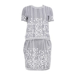 Chanel Abstract Jacquard Knit Skirt Set Size M