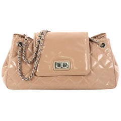 Chanel Accordion Flap Bag Quilted Patent Medium