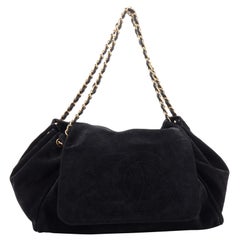 Chanel Accordion Flap Bag Suede Large