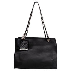 Used Chanel Accordion Shopping Lambskin Medium Tote