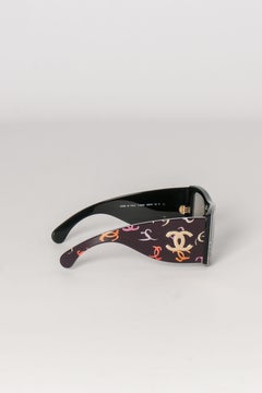 Chanel Acetate CC Multicolored Logos Square Sunglasses