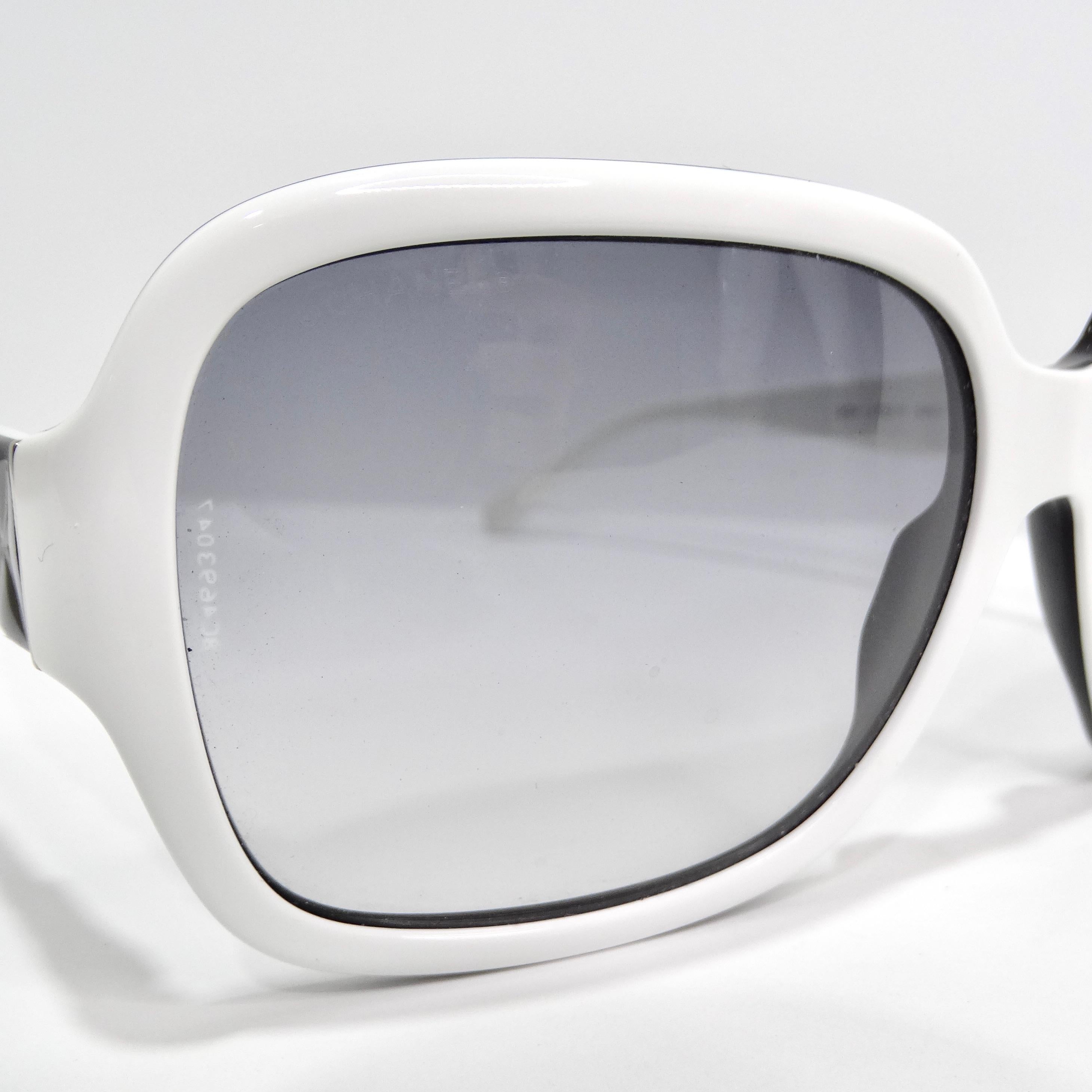 Chanel Acetat gesteppte CC-Sonnenbrille im Zustand „Gut“ im Angebot in Scottsdale, AZ