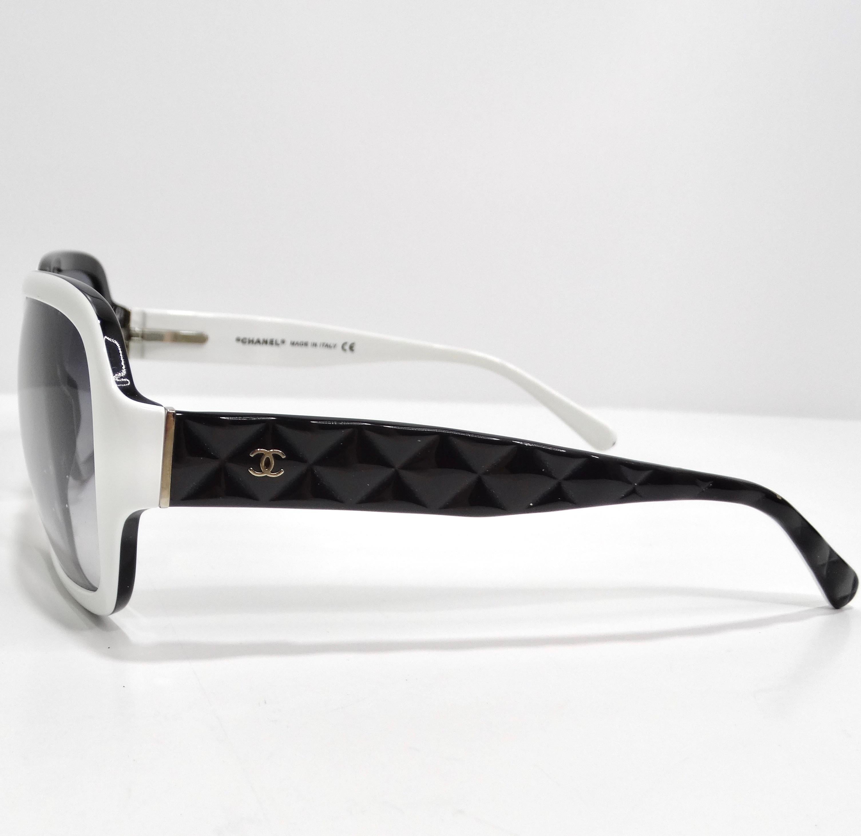 Chanel Acetat gesteppte CC-Sonnenbrille im Angebot 2